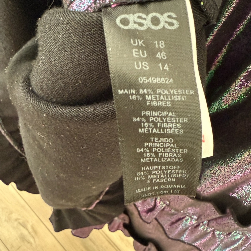 ASOS Iridescent Mini Skirt with Ruffles - Picture 4 of 4